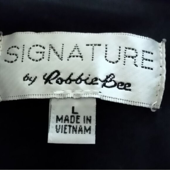 Signature By Robbie Bee Size Large Tunic Dress Womens Striped Handkerchief Hem - Picture 6 of 8